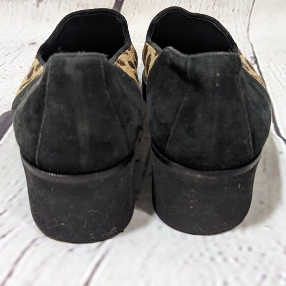 DJP Donald J Pliner Calf Hair Animal Print Loafers Shoes 8 - Picture 4 of 10